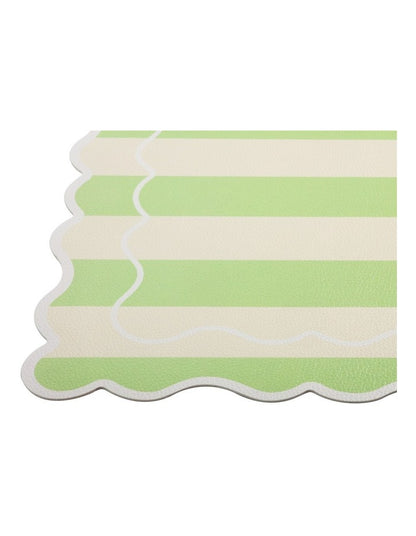 Banda Stripes Scallop Placemat 45x30cm Mint