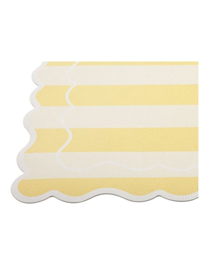 Banda Stripes Scallop Placemat 45x30cm Butter