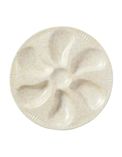 Il Mare Embossed Oyster Platter 25cm Sand