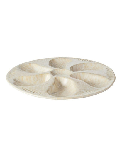 Il Mare Embossed Oyster Platter 25cm Sand