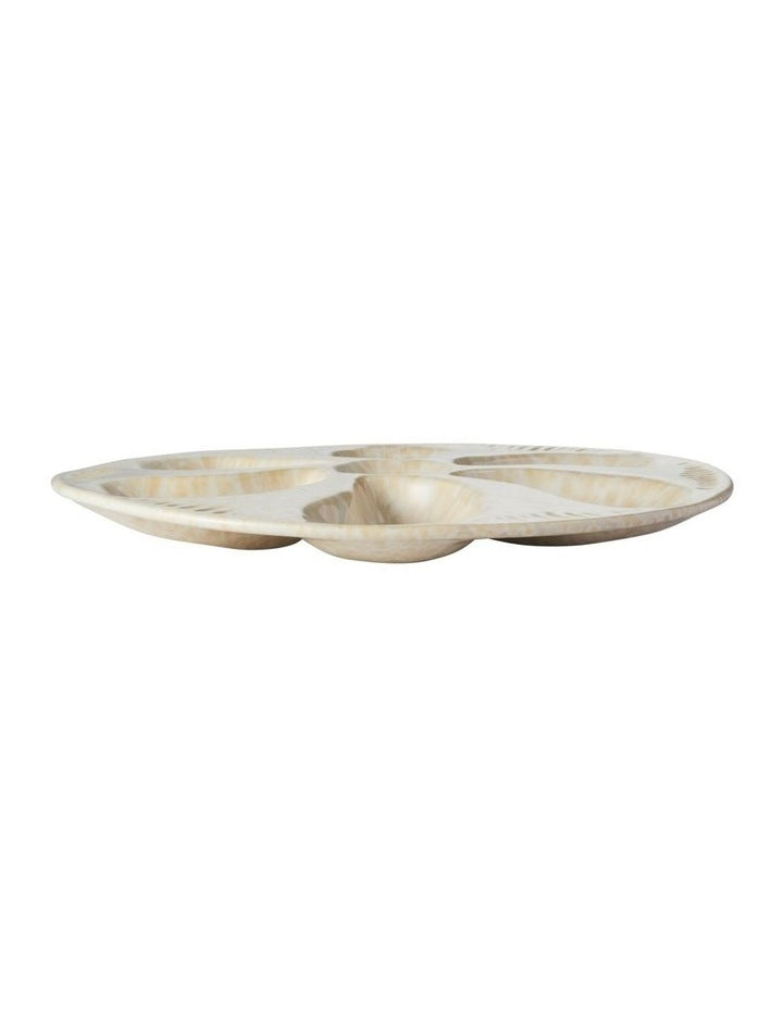 Il Mare Embossed Oyster Platter 25cm Sand