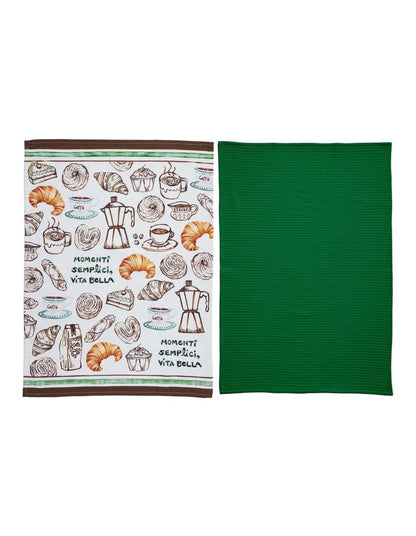 Aperitivo Club Dolce Tea Towel 50x70cm Set of 2 Assorted