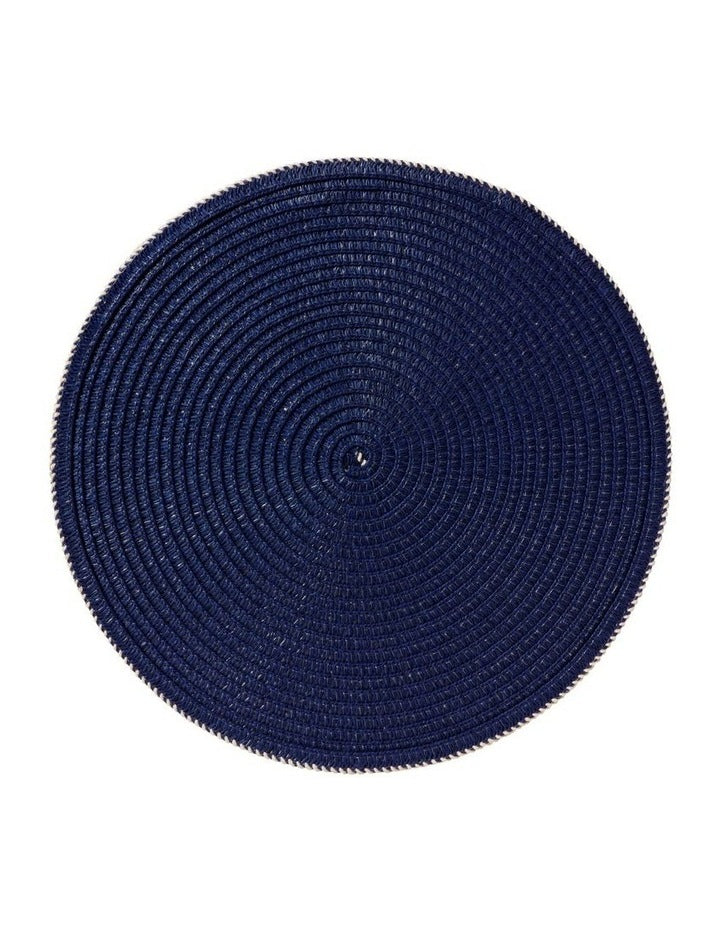 Cala Woven Placemat 36cm Navy