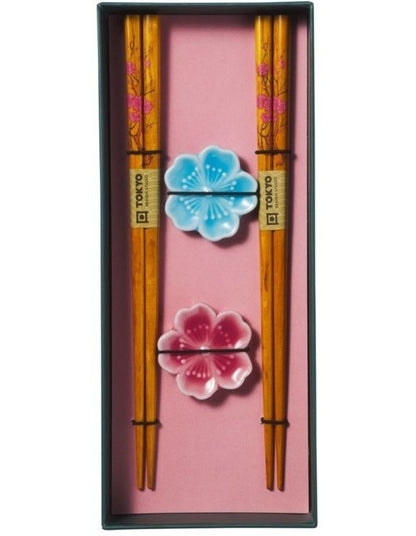 Chopstick Fujisakura Chopsticks with Rest 4pc Gift Boxed Assorted
