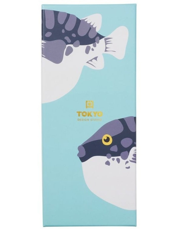 Chopstick Blow Fish Chopsticks with Rest 4pc Gift Boxed Assorted