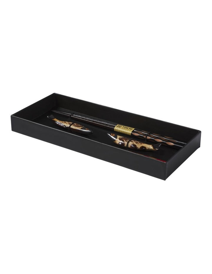 Chopstick Sardine Chopsticks with Rest 4pc Gift Boxed Assorted