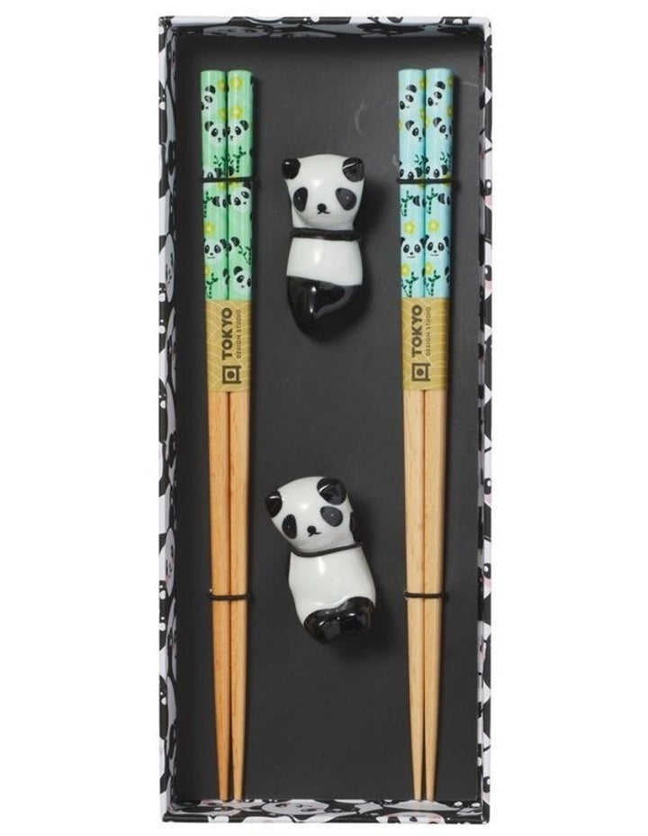 Chopstick Panda Chopsticks with Rest 4pc Gift Boxed Assorted