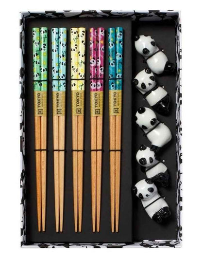 Chopstick Panda Chopsticks with Rest 10pc Gift Boxed Assorted