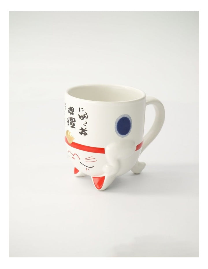 Mug Mountain Mug 380ML Lucky Cat Blue Gift Boxed