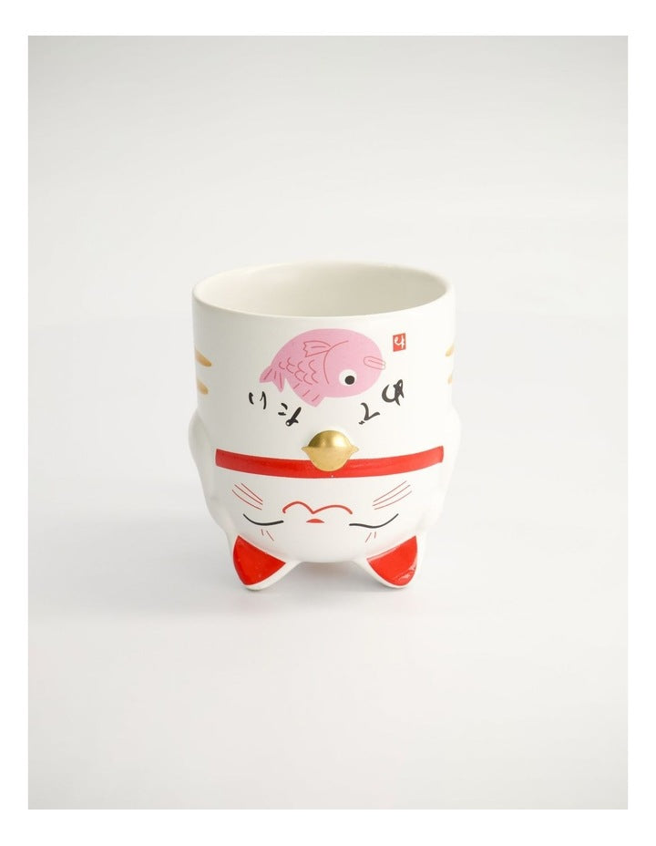 Mug Mountain Mug 380ML Lucky Cat Pink Gift Boxed