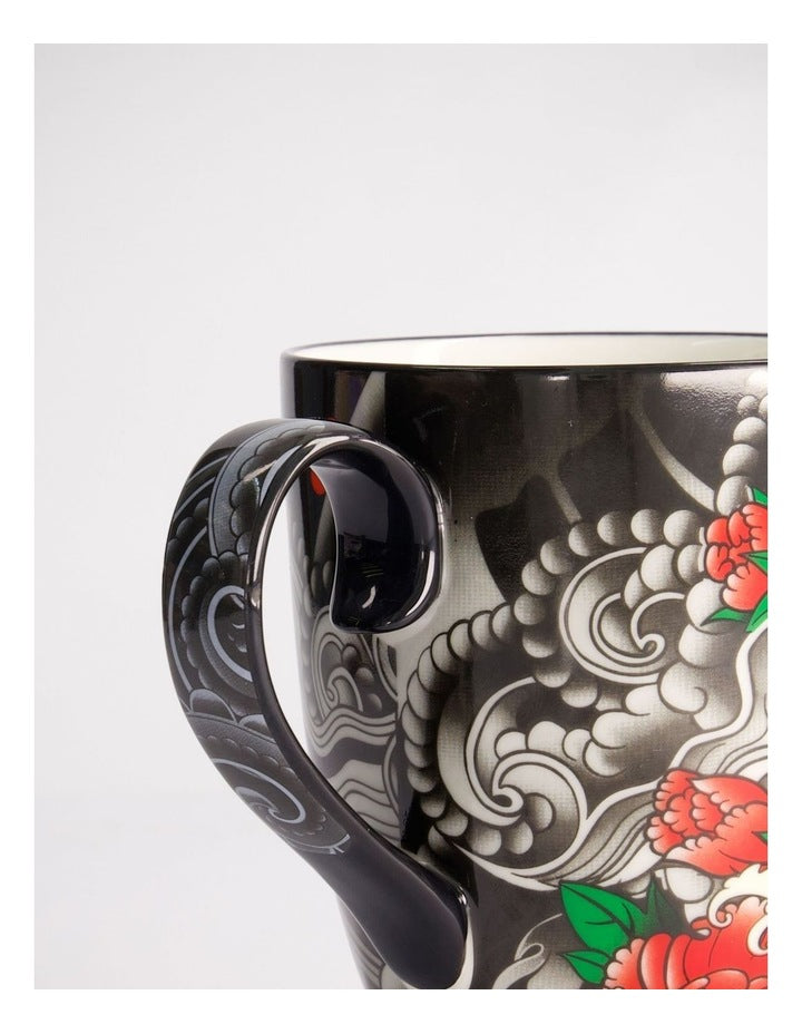 Mug Mountain Mug 380ML Yakuza Carp Black Gift Boxed