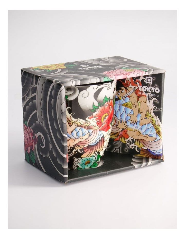 Mug Mountain Mug 380ML Yakuza Carp Black Gift Boxed