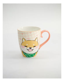 Mug Mountain Mug 380ML Twin Shiba Dog Pink Gift Boxed