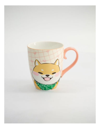 Mug Mountain Mug 380ML Twin Shiba Dog Pink Gift Boxed