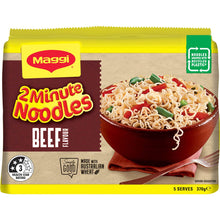 Maggi 2 Minute Beef Flavour Instant Noodles 5 Pack