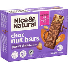 Nice & Natural Milk Choc Nut Bars Peanut & Almond 6 pack