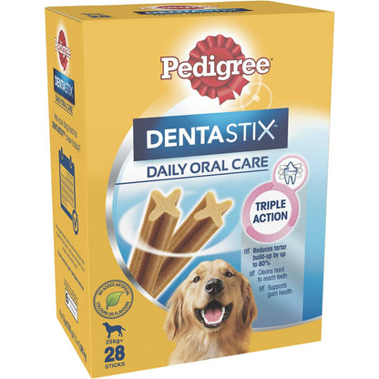 Pedigree DentaStix Large Dental Dog Treats Daily Oral Care Chews 28 pack