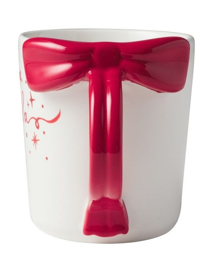 Maxwell & Williams Fa la la Bow Mug 414ML Red Gift Boxed