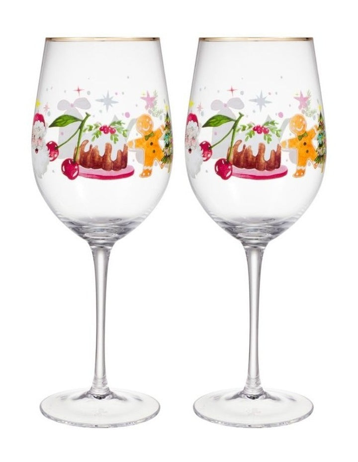 Fa la la Wine Glass 580ML Set of 2 Gift Boxed