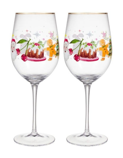 Fa la la Wine Glass 580ML Set of 2 Gift Boxed