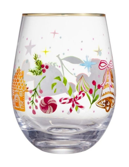 Fa la la Stemless Wine Glass 550ML Set of 2 Gift Boxed