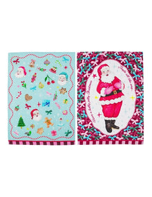 Fa la la Tea Towel 50x70cm Set of 2 Assorted