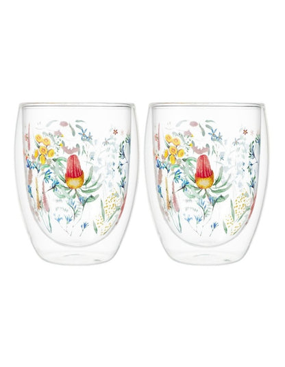 Blend Honey Wattle Double Wall Mug 350ML Set of 2 Gift Boxed