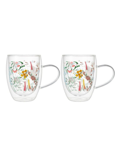 Blend Honey Wattle Double Wall Cup 350ML Set of 2 Gift Boxed