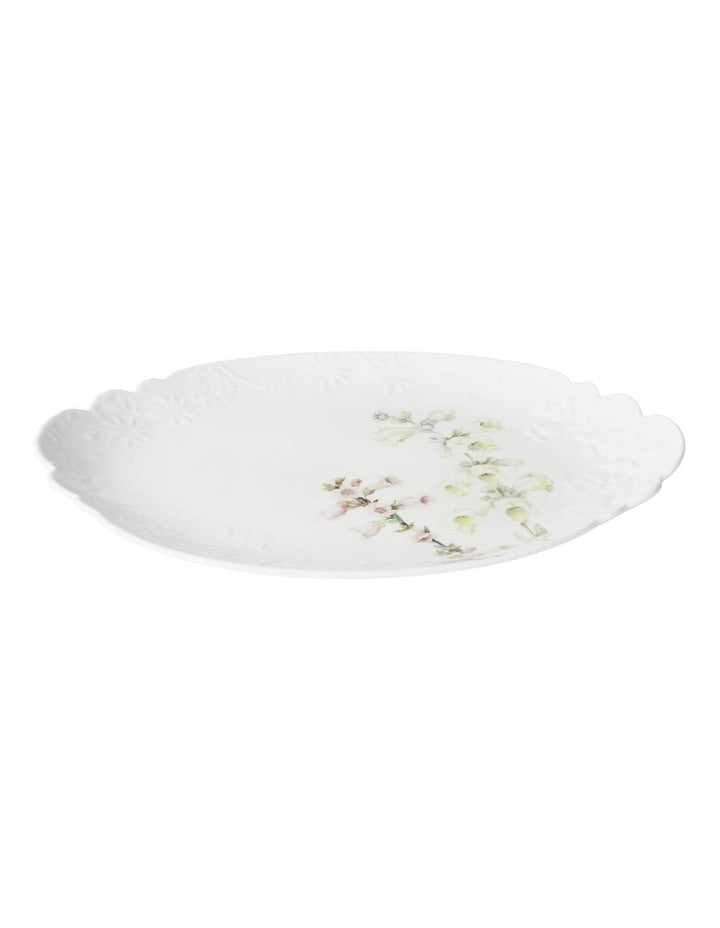 Royal Botanic Gardens Foxglove Scallop Oval Platter 37x23cm Gift Boxed