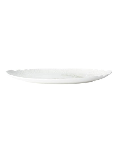 Royal Botanic Gardens Foxglove Scallop Oval Platter 37x23cm Gift Boxed