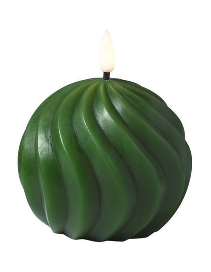 Let's Get Lit Christmas Round Candle Spiral 10cm Pine Gift Boxed