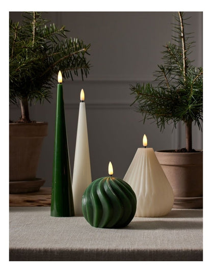 Let's Get Lit Christmas Candle Cone Pine Set of 3 Gift Boxed