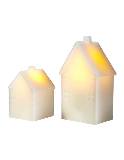 Let's Get Lit Christmas Led House 6x8cm Assorted Set of 2 Gift Boxed