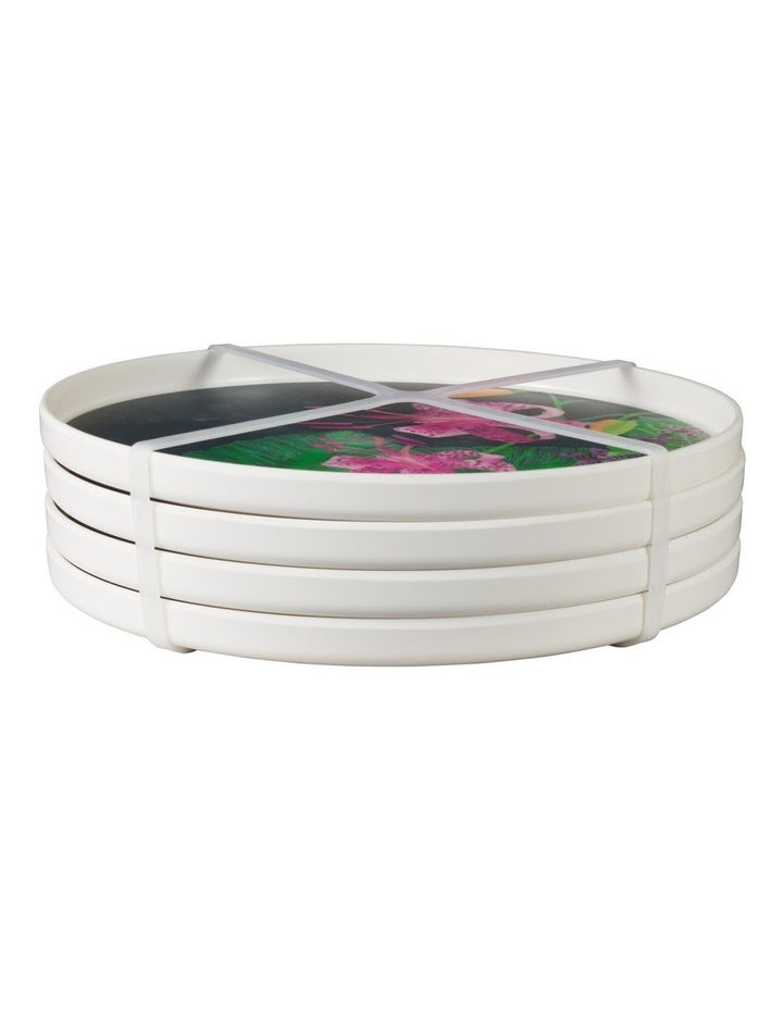 Tropical Twilight Melamine Plate 20x2cm Set of 4