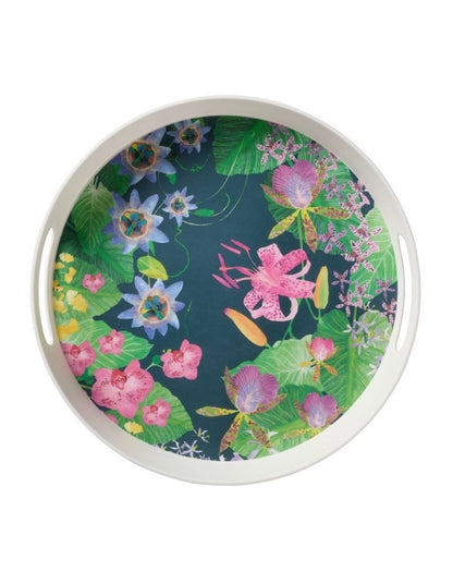 Tropical Twilight Melamine Round Serving Tray 35x5cm