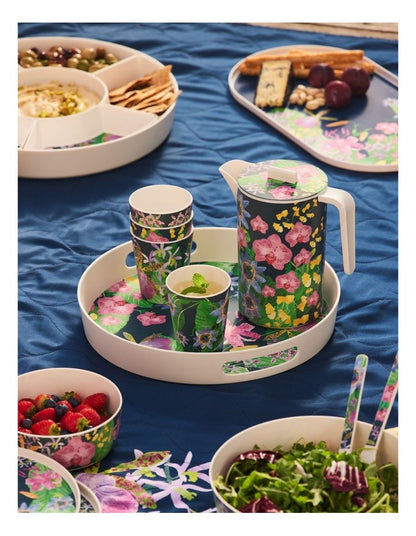 Tropical Twilight Melamine Round Serving Tray 35x5cm