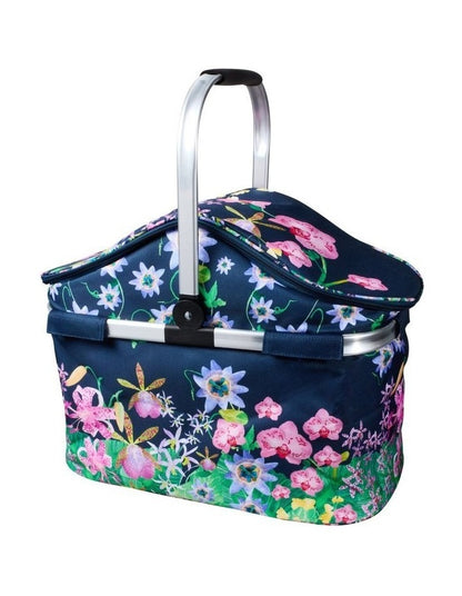 Tropical Twilight Insulated Picnic Carry Basket 40L