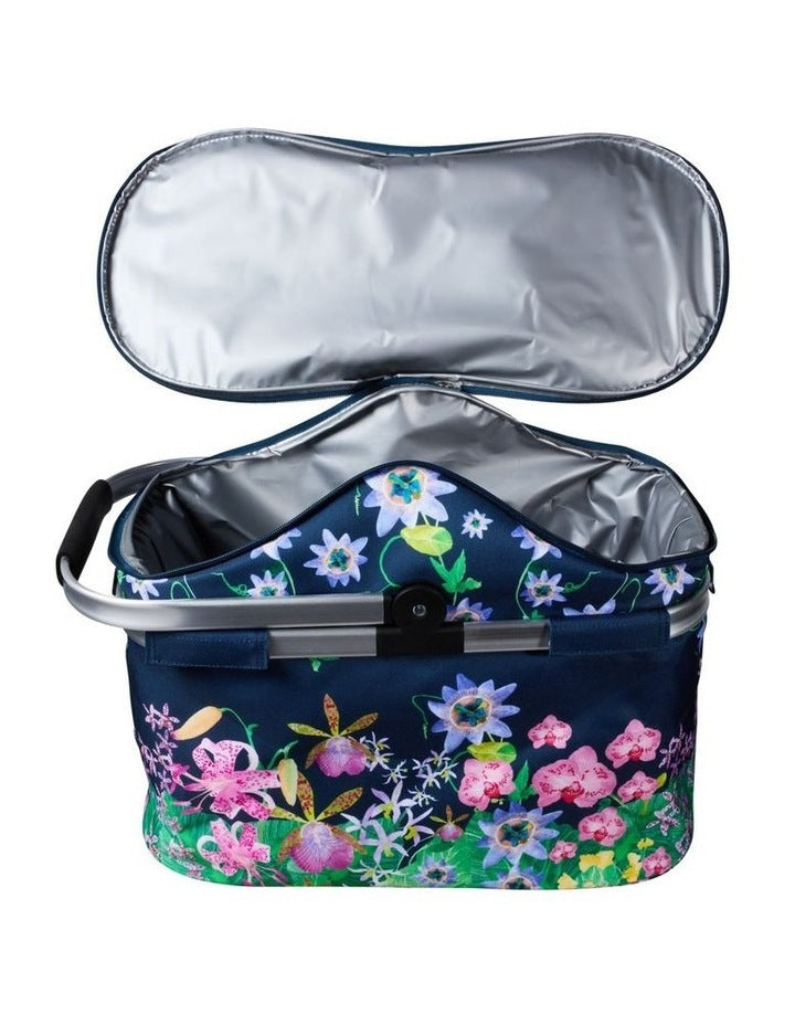 Tropical Twilight Insulated Picnic Carry Basket 40L