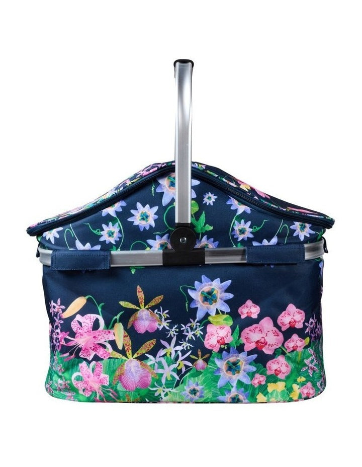 Tropical Twilight Insulated Picnic Carry Basket 40L