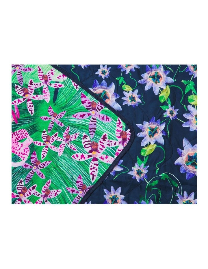 Tropical Twilight Reversible Picnic Blanket 200x150cm