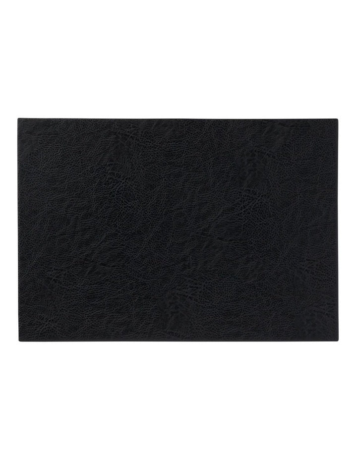 Table Accents Leather Look Placemat 43x30cm Black