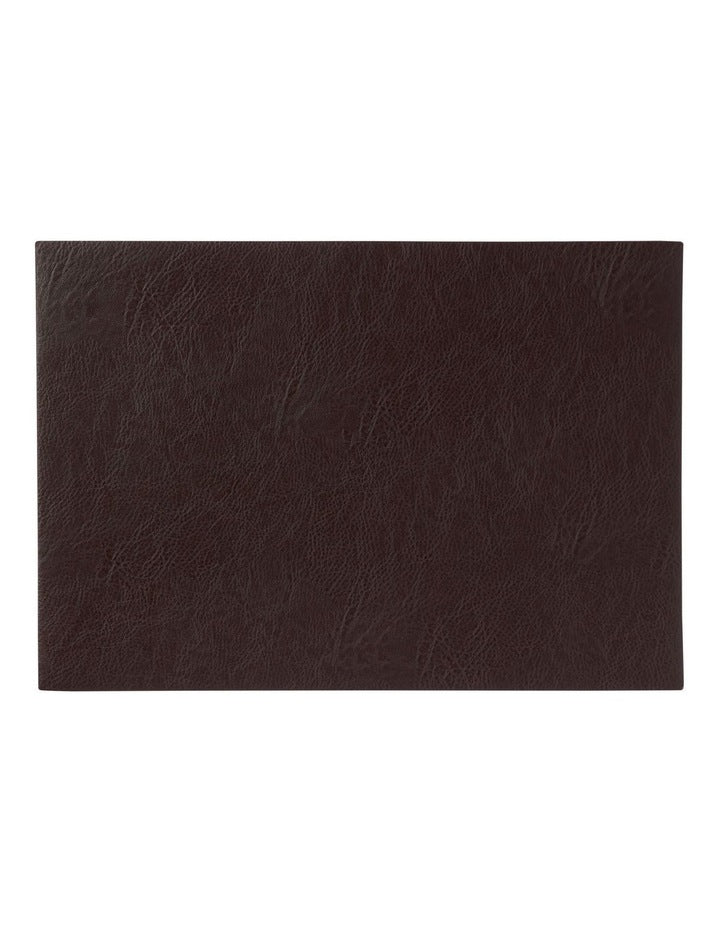Table Accents Leather Look Placemat 43x30cm Chocolate