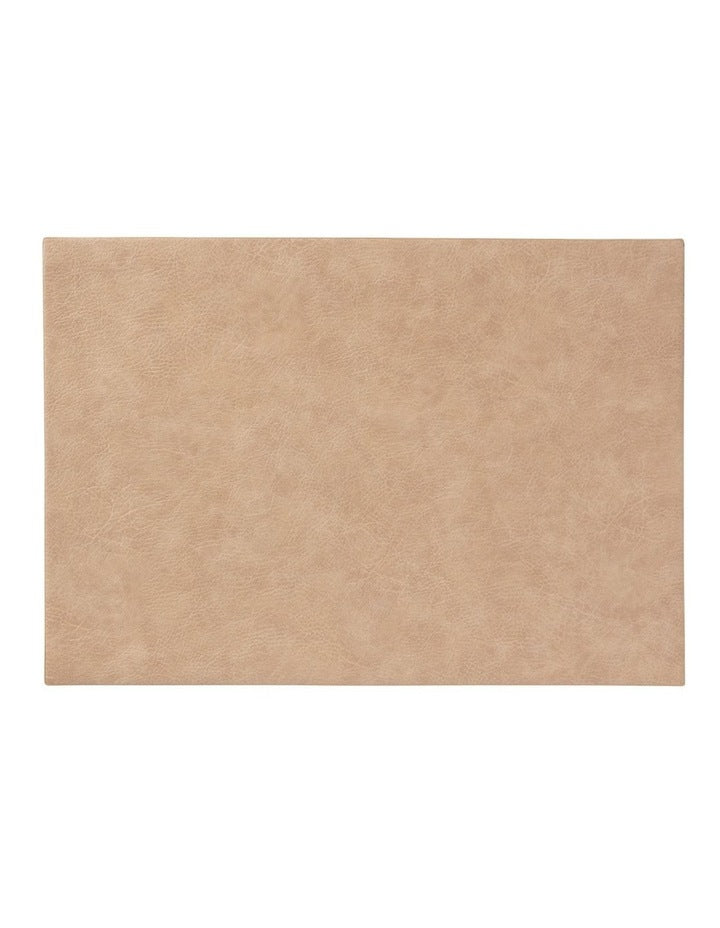 Table Accents Leather Look Placemat 43x30cm Beige