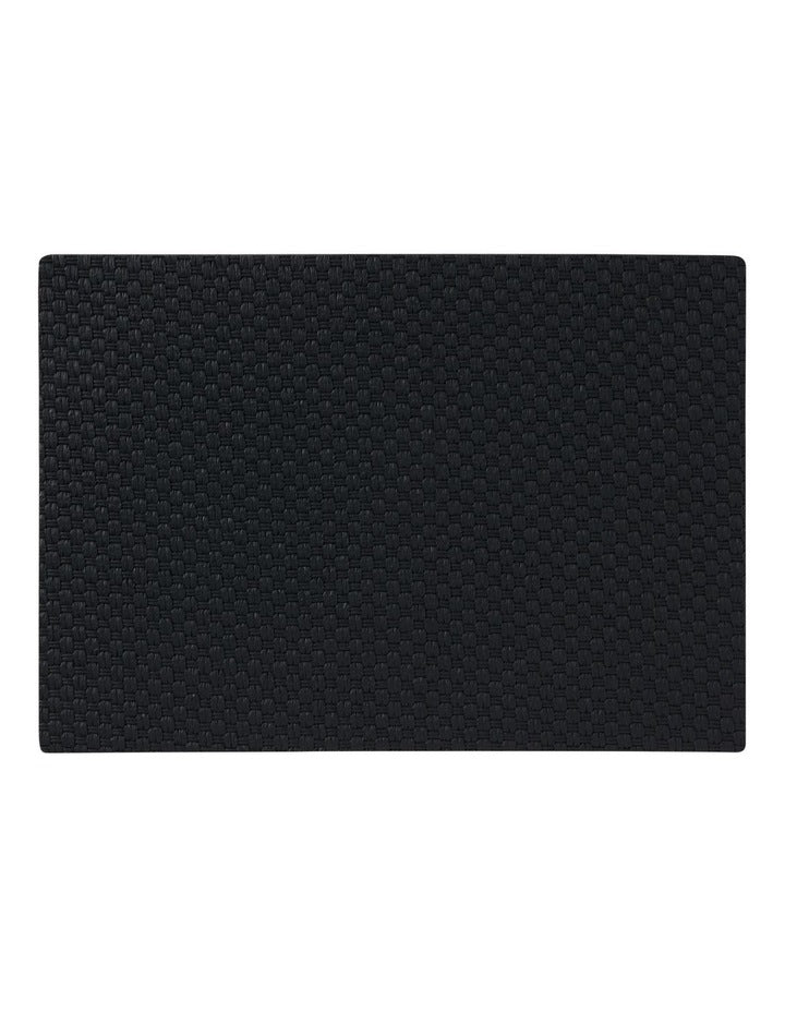 Table Accents Woven Look Placemat 43x30cm Black