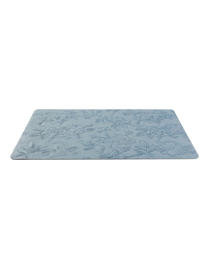 Table Accents Embossed Placemat 43x30cm Denim Floral