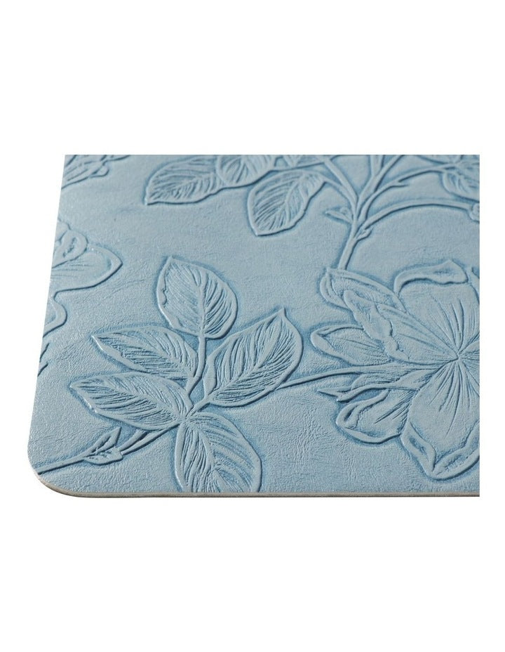 Table Accents Embossed Placemat 43x30cm Denim Floral
