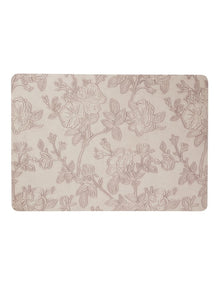 Table Accents Embossed Placemat 43x30cm Taupe Floral