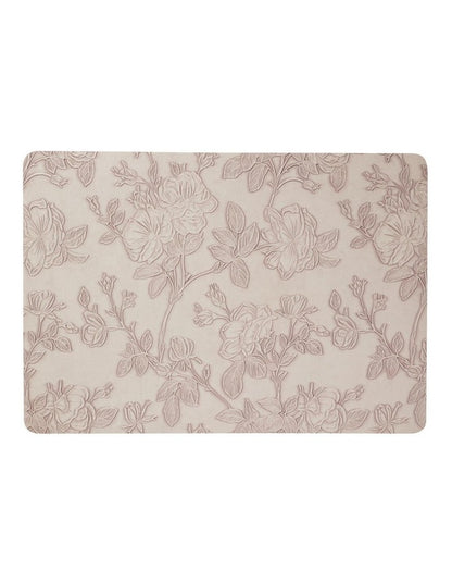 Table Accents Embossed Placemat 43x30cm Taupe Floral