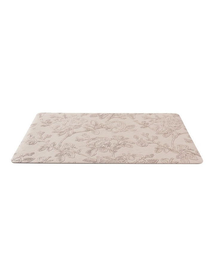 Table Accents Embossed Placemat 43x30cm Taupe Floral