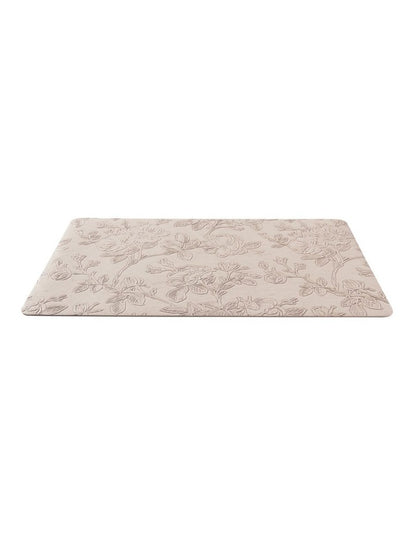 Table Accents Embossed Placemat 43x30cm Taupe Floral